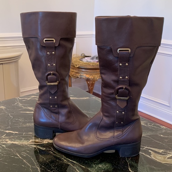 Circa Joan David Brown Leather Boots Size 7 1/2 - Picture 3 of 7